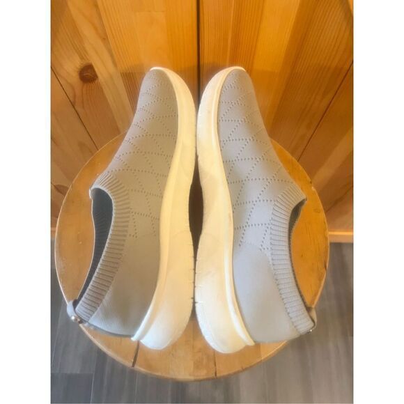 AK Anne Klein Tina iflex gray fabric diamond print slip on loafer flats 10M - Picture 5 of 7